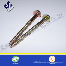 Tornillo de madera de zinc amarillo galvanizado DIN571